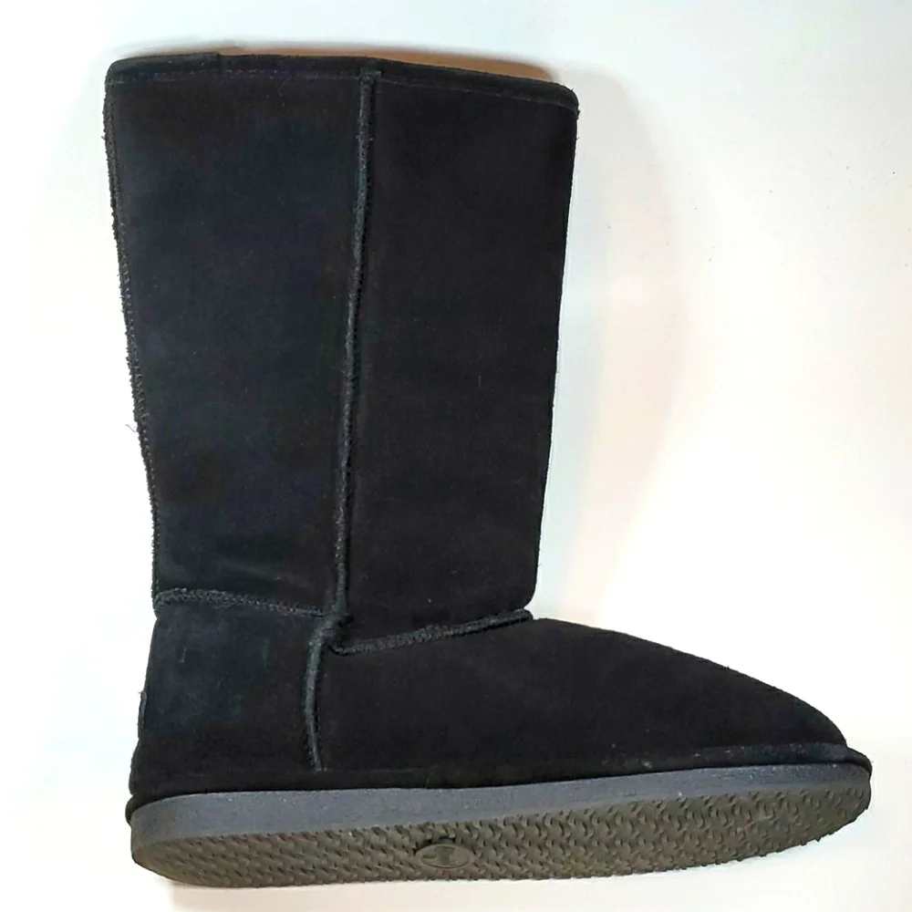 BJORNDAL Zoe Black Leather Suede Boots 10
